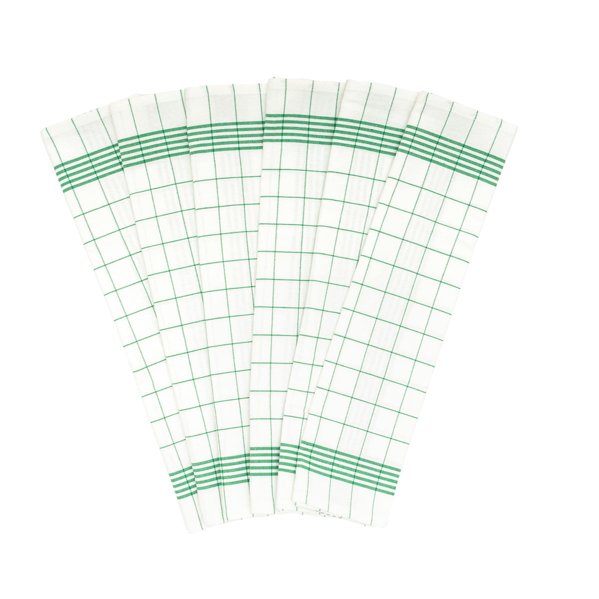 Organic Cotton Mart Windowpane Kitchen Towels, Set of 6