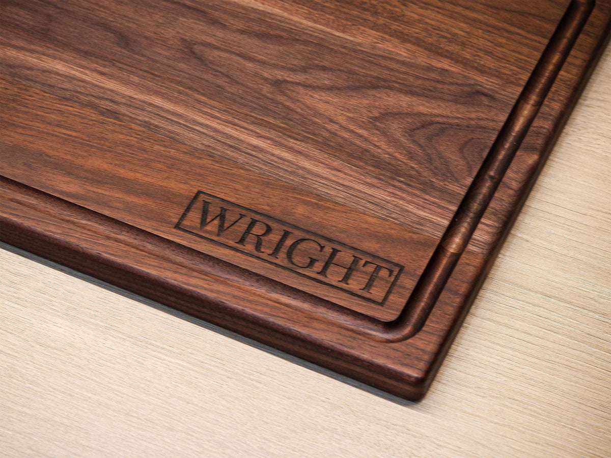 Wood Cutting Board with Juice Groove, 18 x 12 in