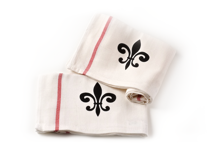 Fleur-de-Lis Cotton Kitchen Towels