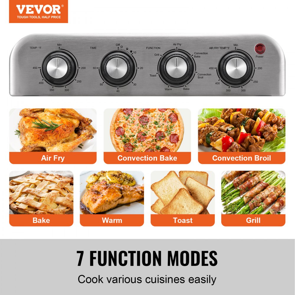 VEVOR Air Fryer Toaster Oven, 18 L