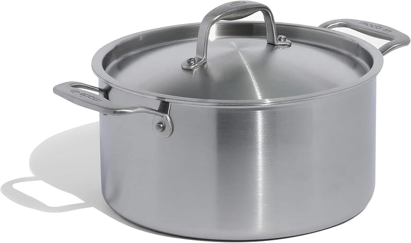 Made In Stainless Steel Stock Pot with Lid, 6 qt