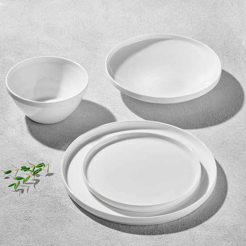 Vikko Aidan Bone China Dinnerware Set, 16-Piece, White