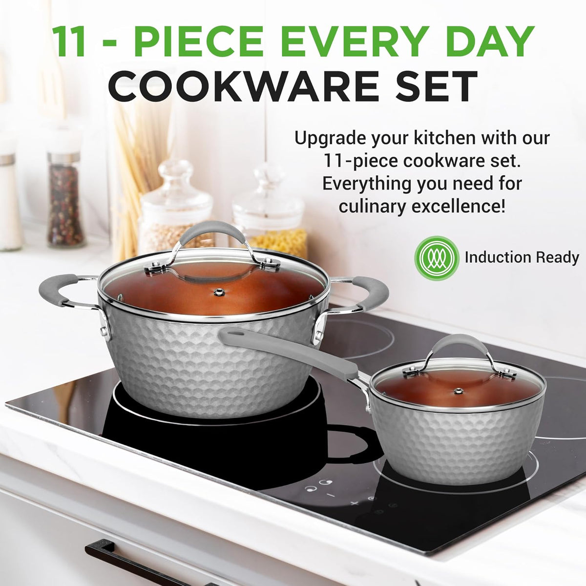 Transform Your Cooking Experience with This 11-Piece Nonstick Ceramic Cookware Set! 🍳✨ Perfect for Every Home Chef! 🥘💖