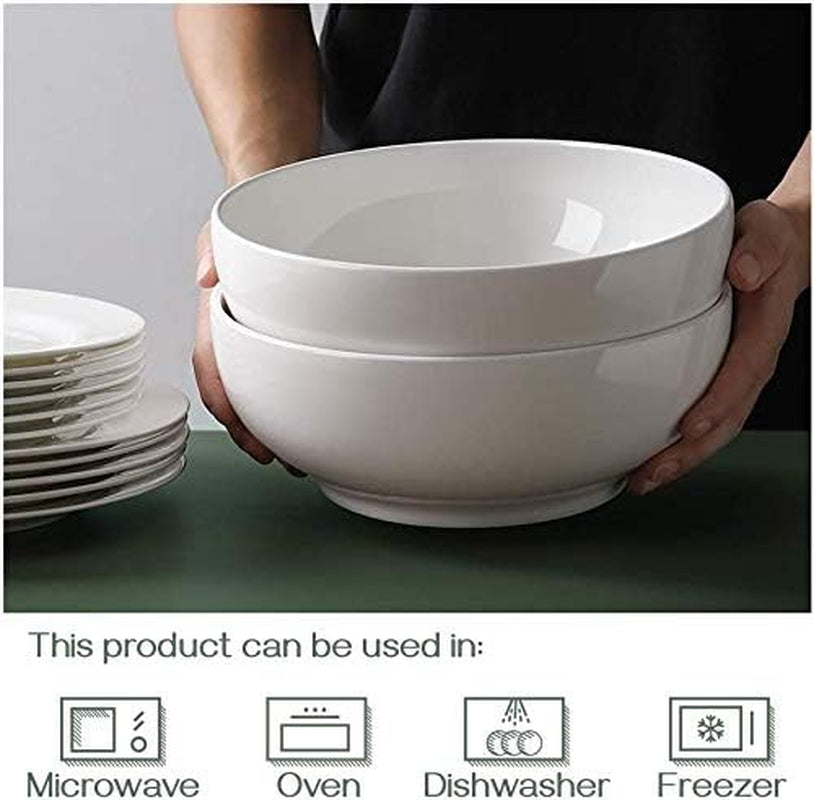 Large 90 OZ Serving Bowls – Perfect for Salads, Pasta & Dinner Parties! Stylish, Microwave & Dishwasher Safe! 🍽️✨