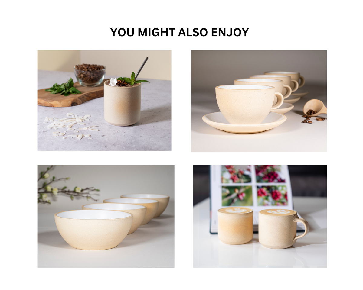 Creating Comfort Stoneware Mug, 14 oz, Sandy White