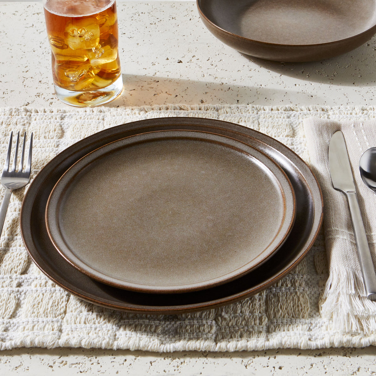 Transform your dining experience with the Better Homes and Gardens 12-Piece Brown Stoneware Dinnerware Set for 4! 🌟🍽️ #HomeDecor #DiningEssentials