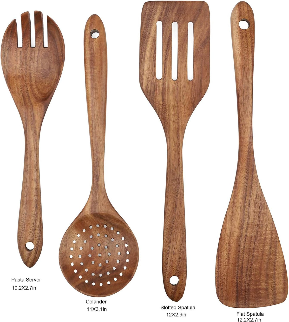 Elevate Your Cooking Game with Our 4-Piece Wooden Utensil Set! 🍳✨