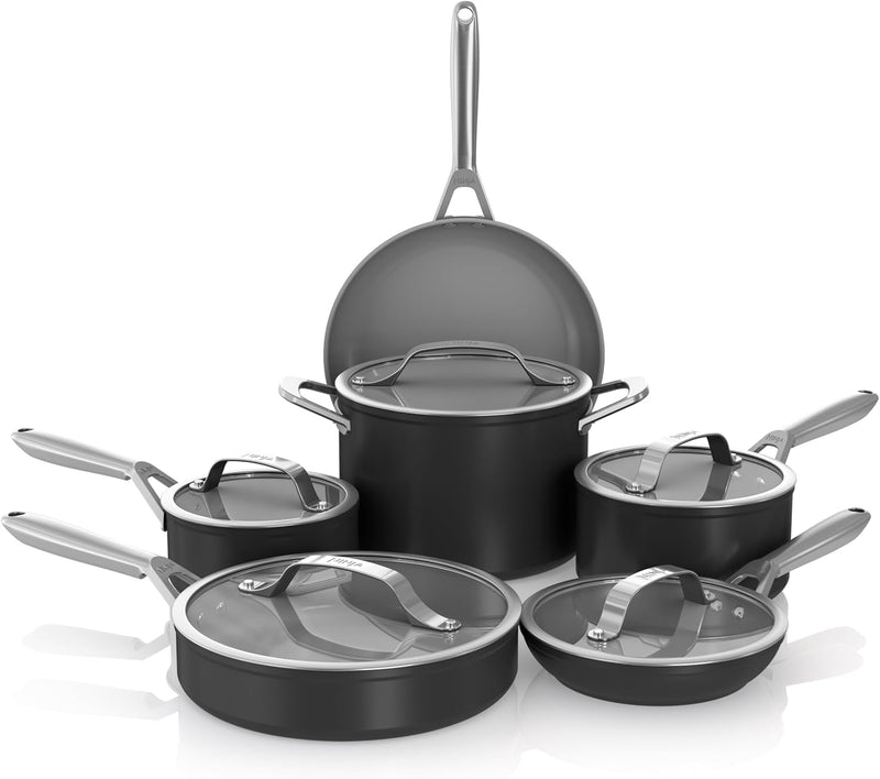 Ninja Ceramic Pro Cookware Set, 11-Piece, Black