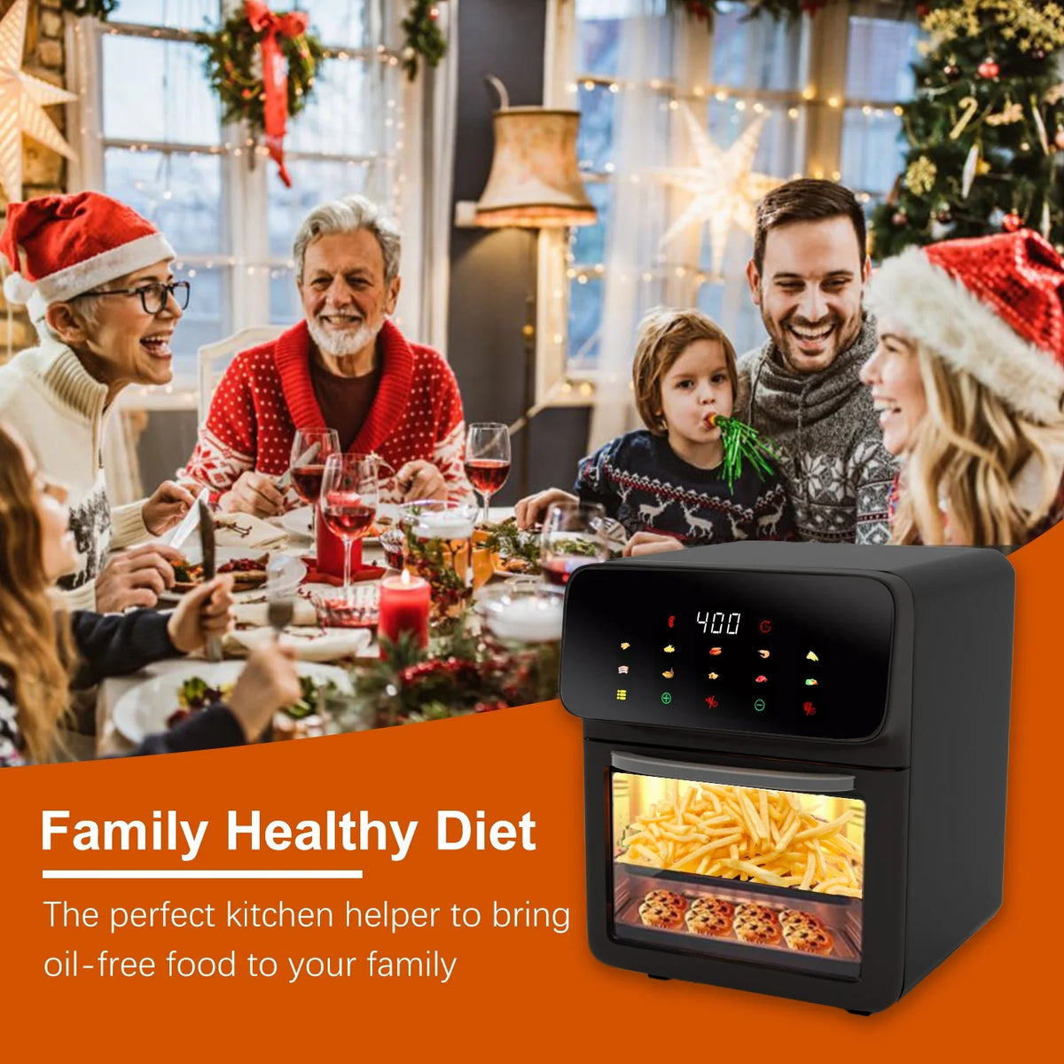 Upgrade your cooking game with the 12QT Air Fryer Convection Oven! 🌟✨ 10-in-1 functions, stylish touchscreen, and a clear view window! 🍽️🔥 #KitchenMustHave #HealthyCooking