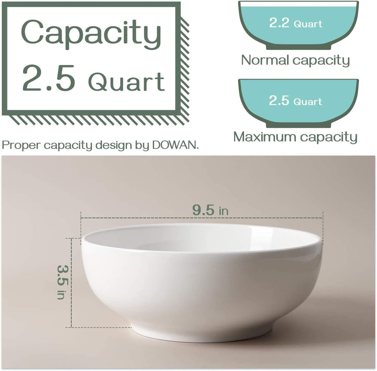 Large 90 OZ Serving Bowls – Perfect for Salads, Pasta & Dinner Parties! Stylish, Microwave & Dishwasher Safe! 🍽️✨
