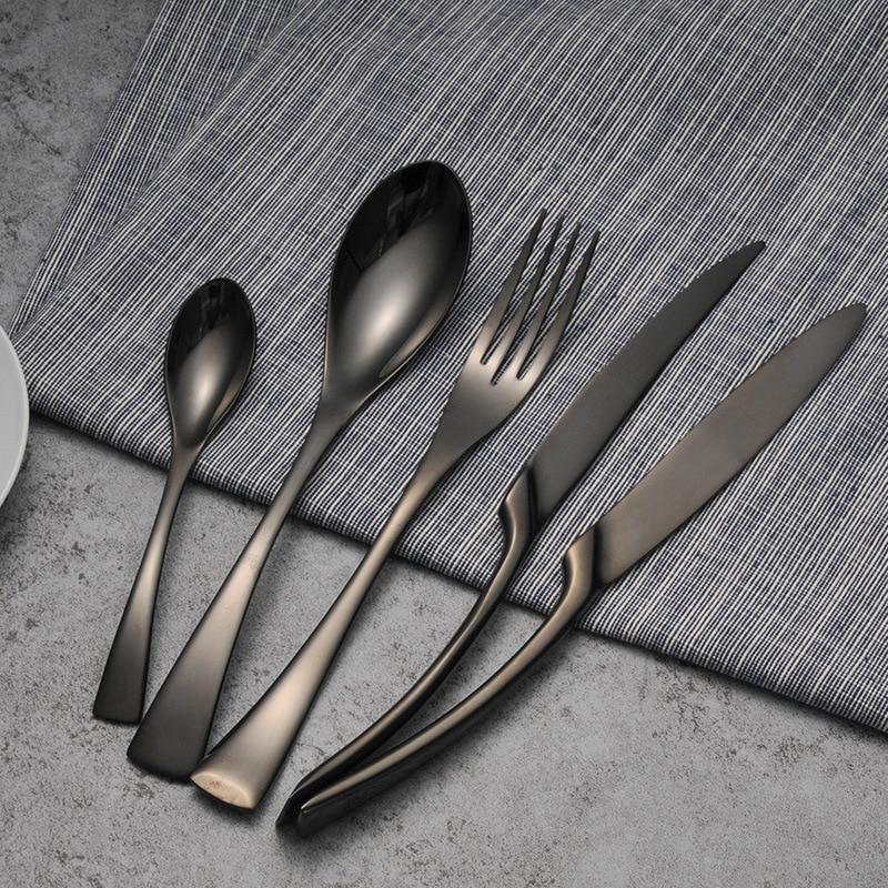 Stainless Steel Flatware, Black