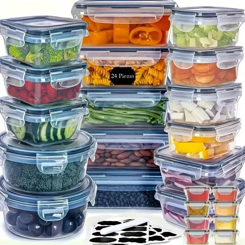 Food Storage Container Set with Lids, 48-Piece