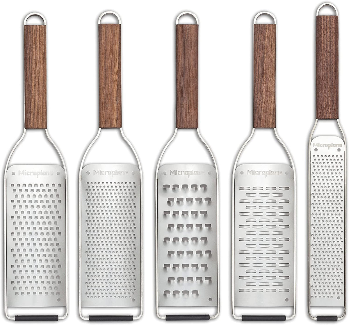 Microplane Master Series Wood Handle Stainless Steel Zester Grater
