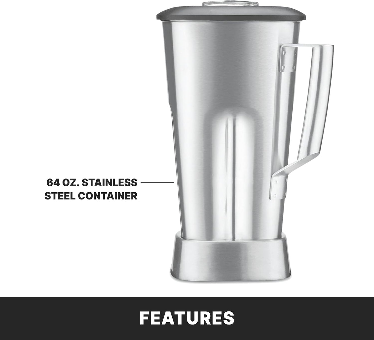 Commercial MX1200XTS 3.5 HP Blender with Variable Speed Dial Speed Controls and a 64 Oz. Stainless Steel Container, 120V, 5-15 Phase Plug
