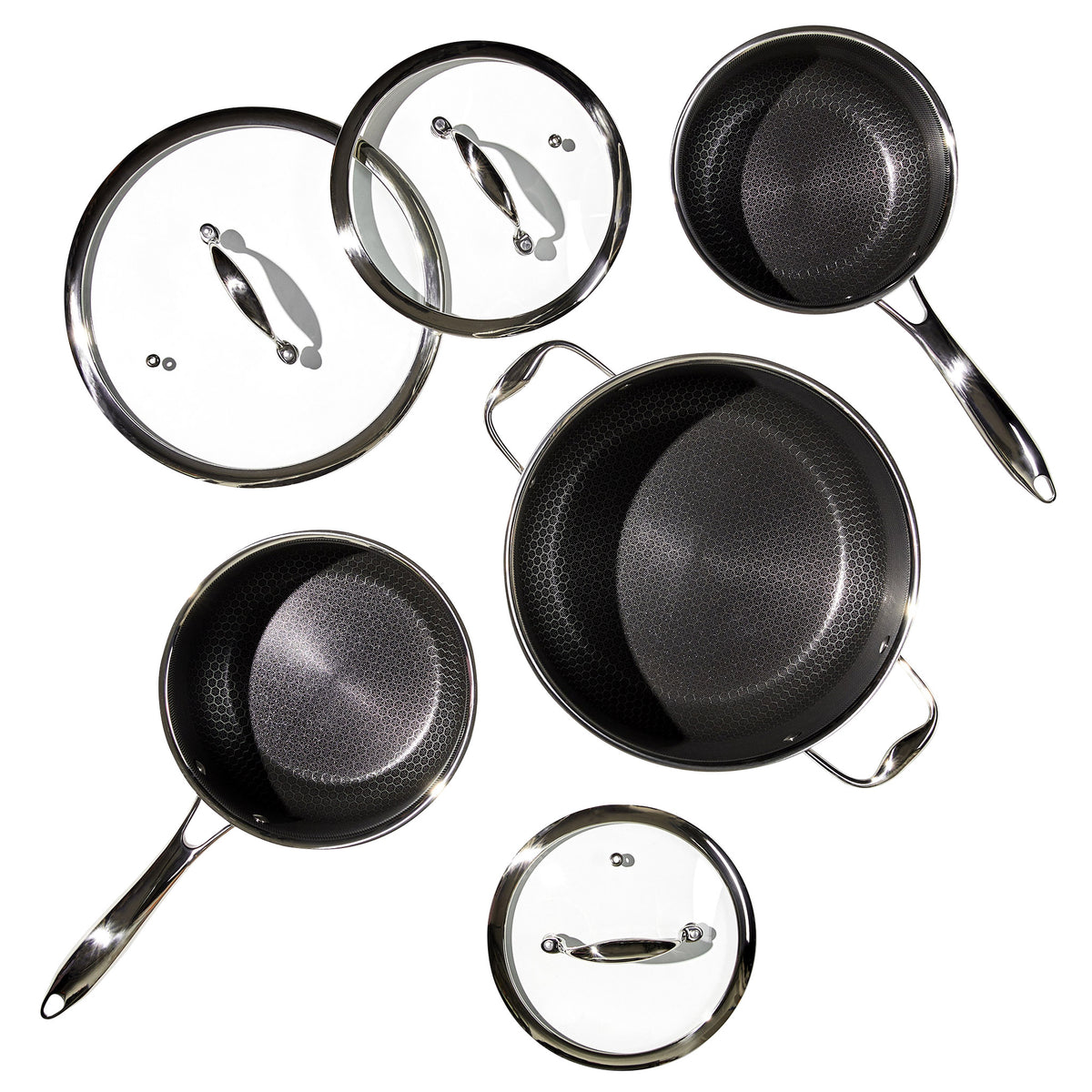 Hexclad 6-Piece Saucepan Set