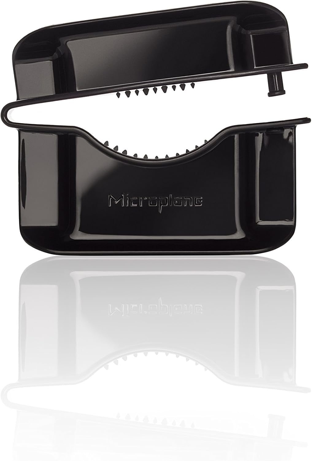 Microplane Adjustable Mandoline Slicer with V-Blade and Julienne Stainless Steel Blades, Handheld Mandoline for Potatoes, Carrots and Other Vegetables