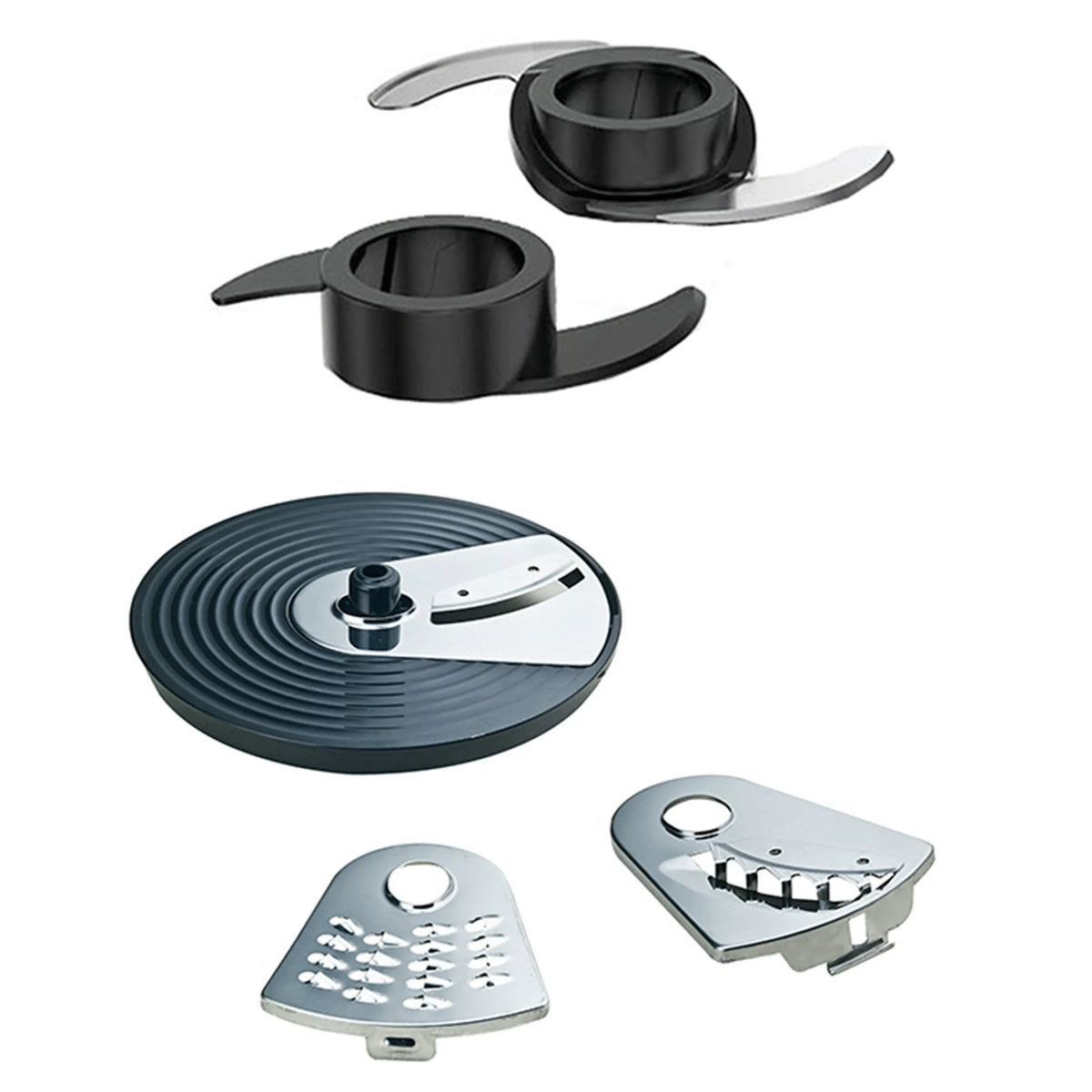 8-Cup Plastic Food Processor ( Stainless Steel )