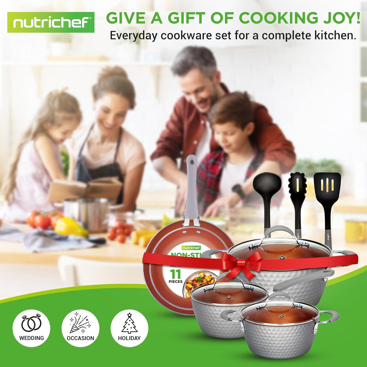 Transform Your Cooking Experience with This 11-Piece Nonstick Ceramic Cookware Set! 🍳✨ Perfect for Every Home Chef! 🥘💖