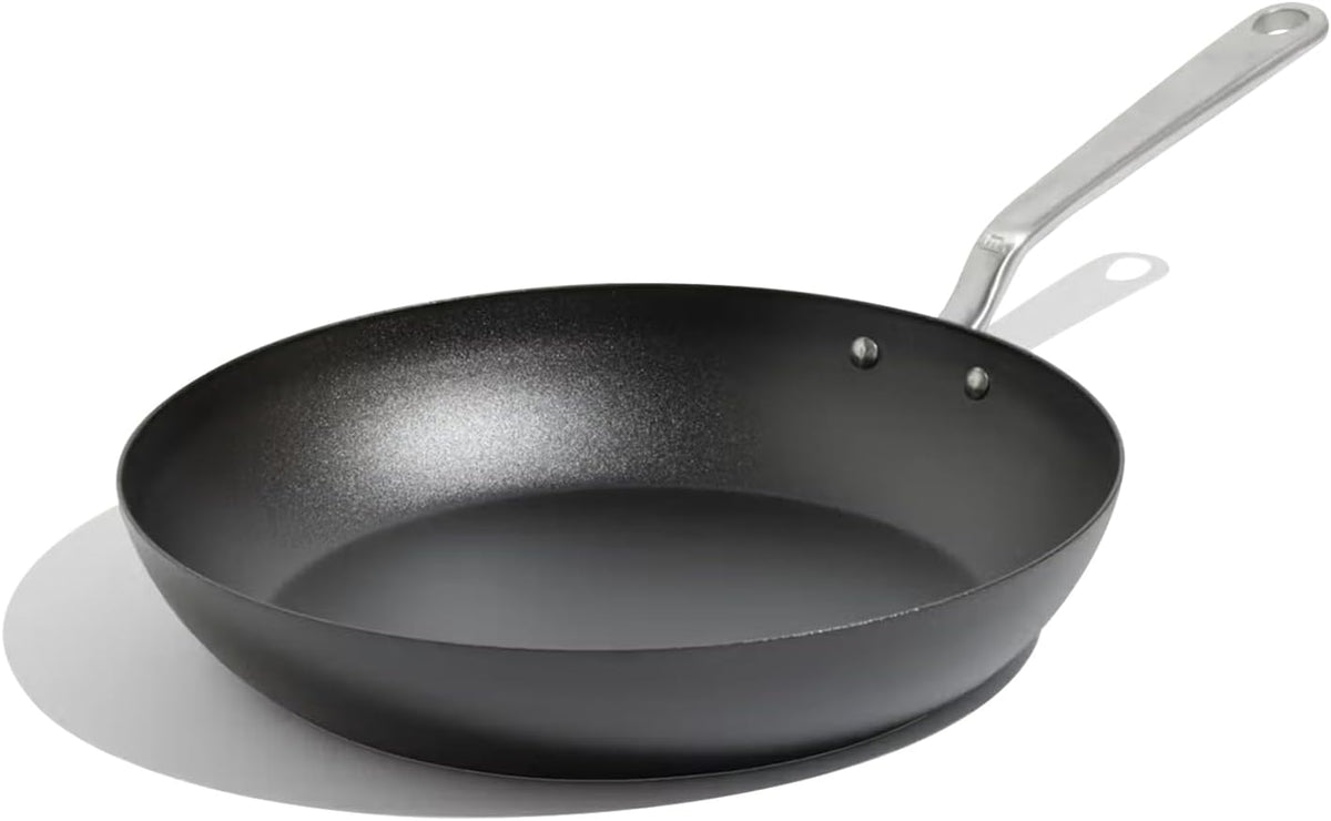 Made in Cookware - Seasoned 12" Carbon Steel Frying Pan - Professional Cookware - Crafted in Sweden - Induction Compatible