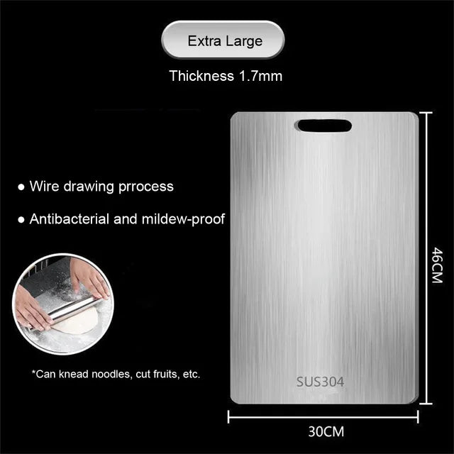 Double-Sided Stainless Steel Cutting Board