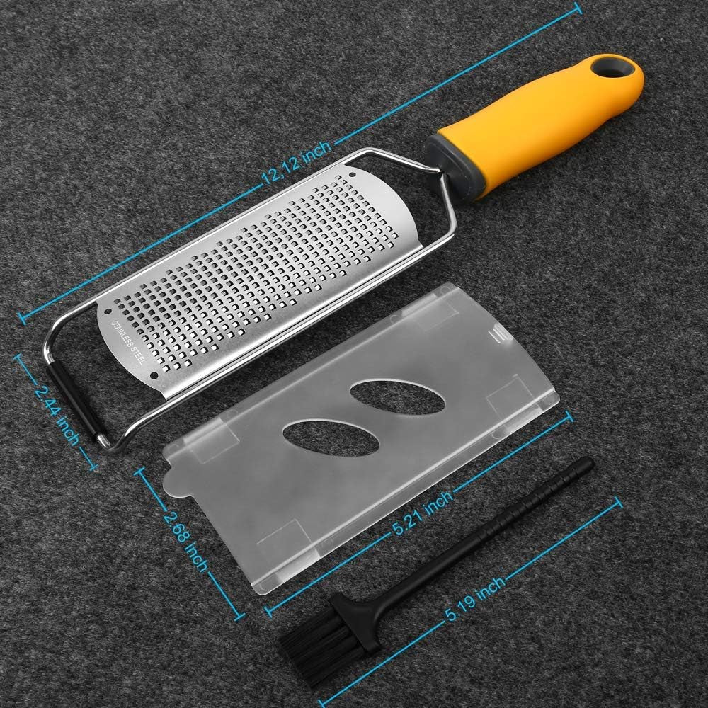 Elevate Your Cooking Game! 🍋✨ Meet the Pro Zester Grater - Perfect for Citrus, Parmesan, & Chocolate! Razor-Sharp Stainless Steel, Includes Protective Cover & Cleaning Brush, Plus Dishwasher Safe! 🧑‍🍳 #KitchenEssentials #BakingMadeEasy