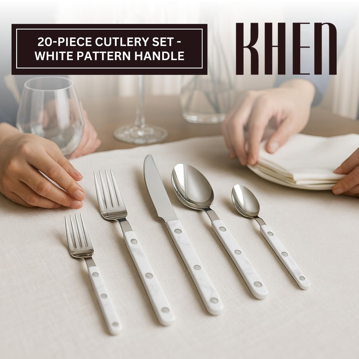 Khen Flatware Set, 20-Piece