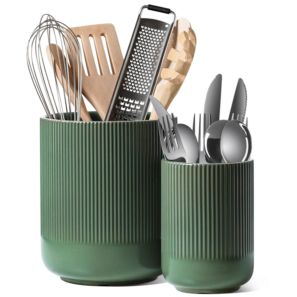 LE TAUCI Ceramic Utensil Holders, Set of 2