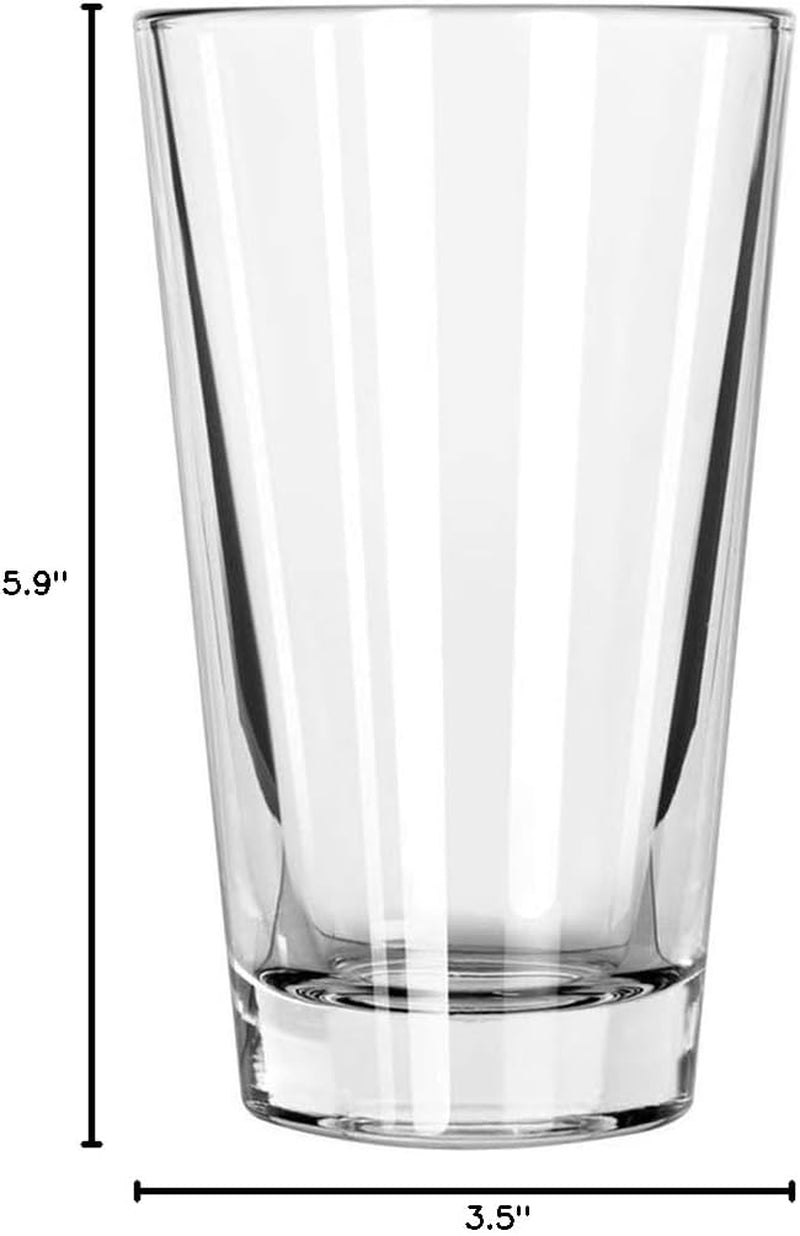 Pint Glass with Duratuff Rim (1639HT), 16Oz - Set of 4