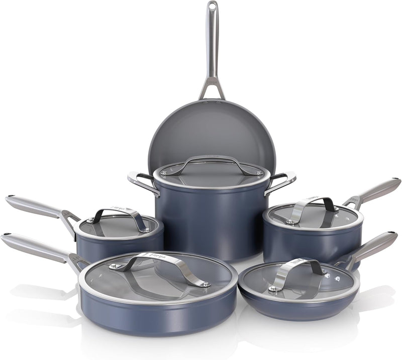 Ninja Ceramic Pro Cookware Set, 11-Piece, Midnight Blue