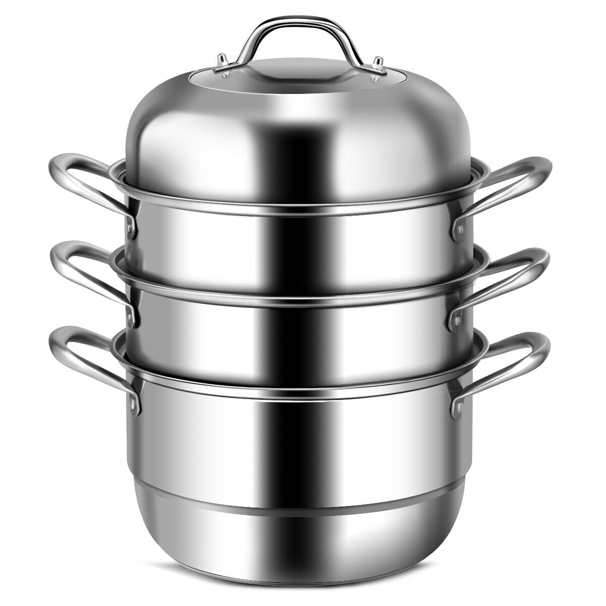 Stainless Steel Steamer, 3-Tier