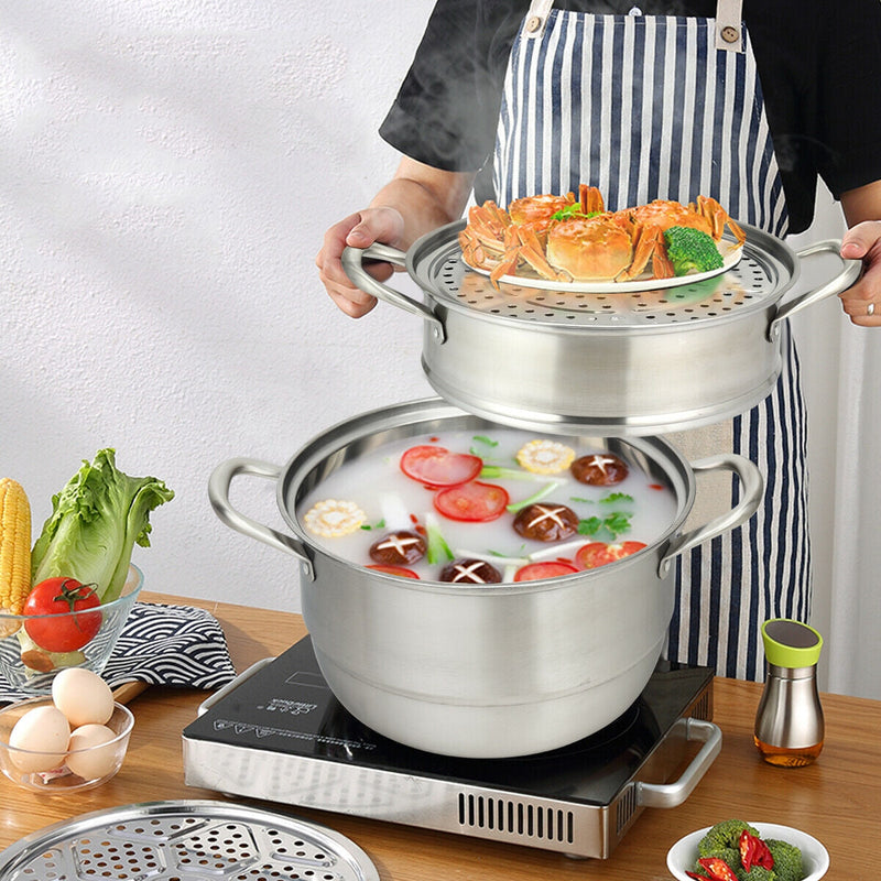 Stainless Steel Steamer, 3-Tier