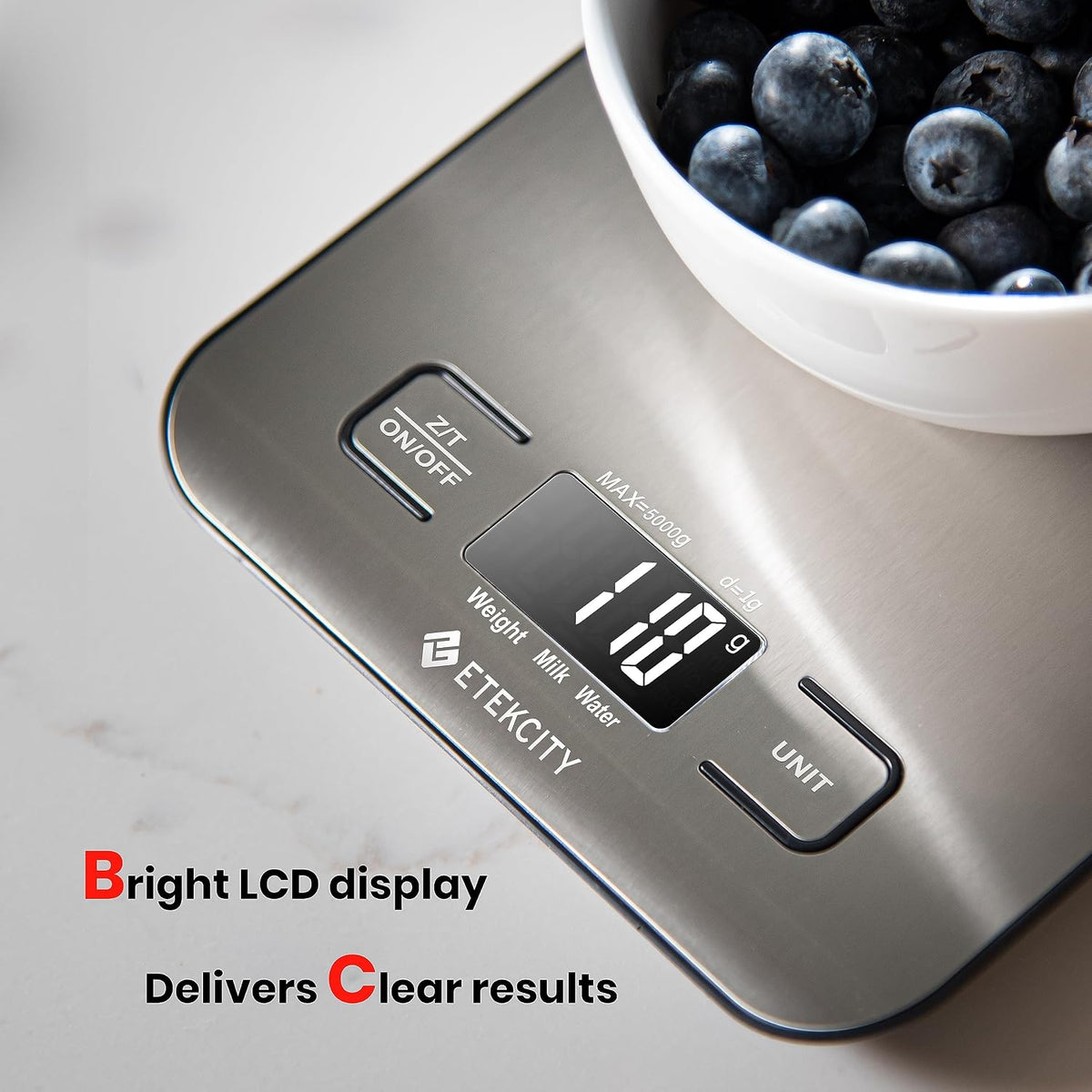 Precision Digital Kitchen Scale - Measure Grams & Ounces Up to 11 Lbs for Perfect Cooking!