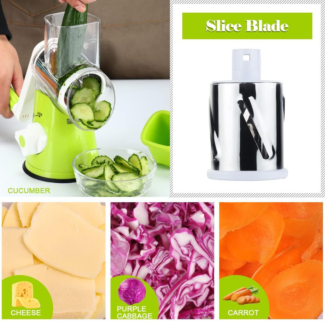 Grate Your Way to Deliciousness! 🍕🧀 Meet the Ultimate Rotary Cheese Grater - Perfect for Cheese, Veggies, Nuts, and More! 💚 #KitchenGadgets #FoodieFun