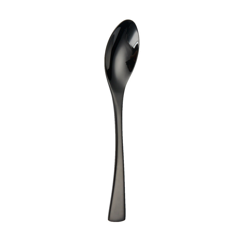 Portugal Stainless Steel Flatware Set, Titanium Black