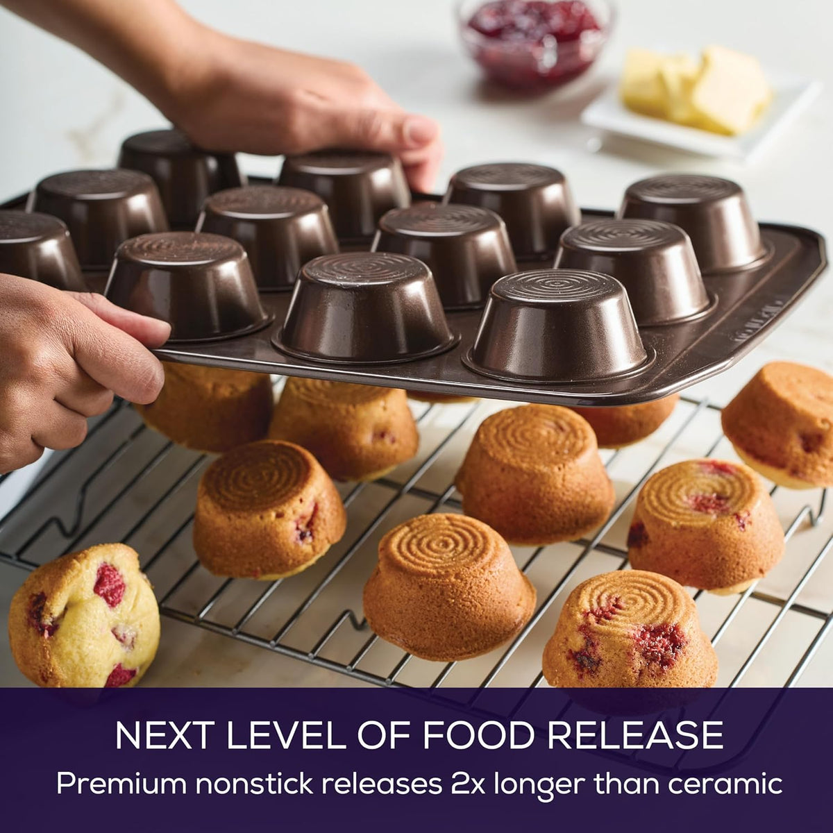 12-Cup Nonstick Muffin Tin for Enhanced Baking Performance