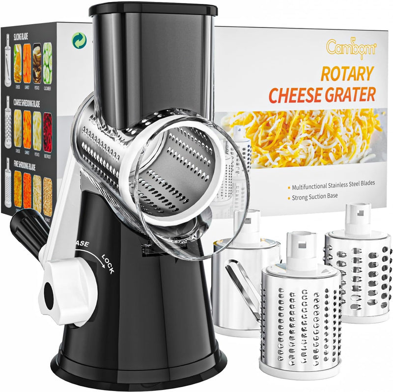 Rotary Cheese Grater, Black