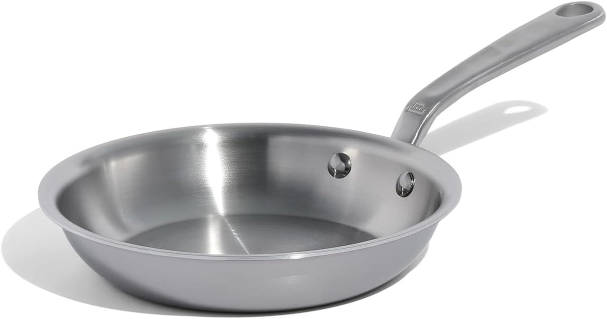 Made in Cookware - 8-Inch Stainless Steel Frying Pan - 5 Ply Stainless Clad - Professional Cookware - Crafted in Italy - Induction Compatible