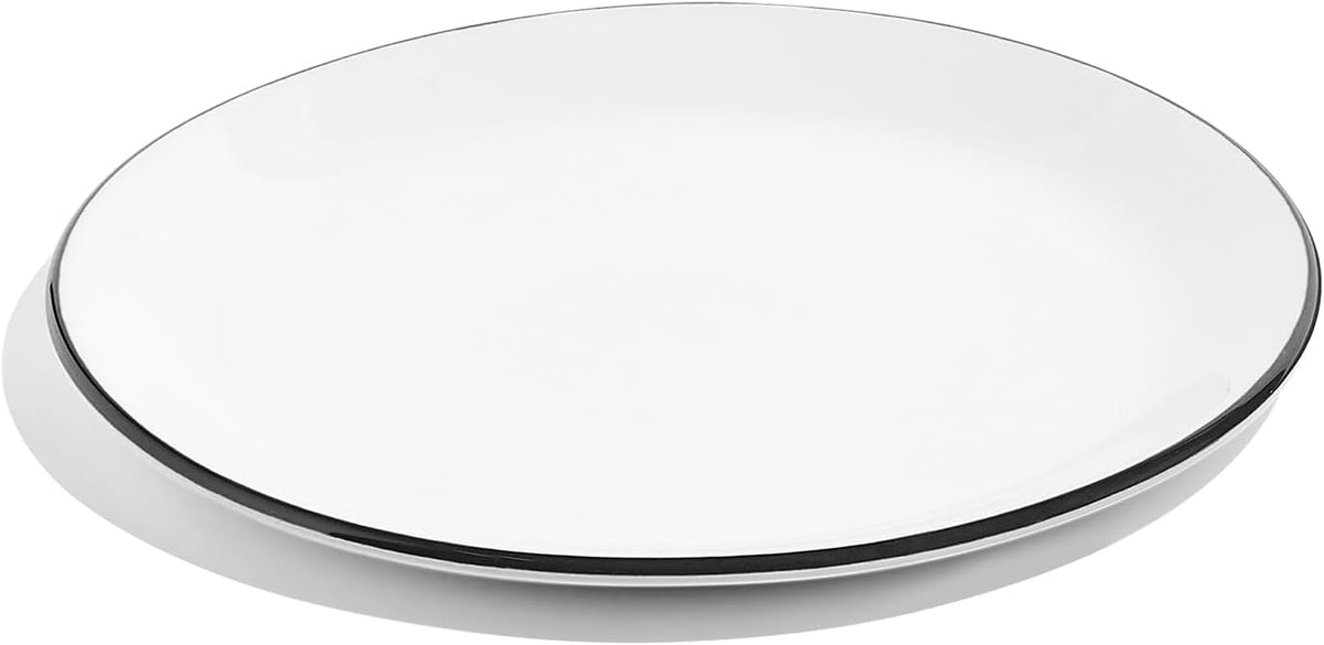 Made in Cookware - Serving Platter - White with Black Rim - Porcelain England