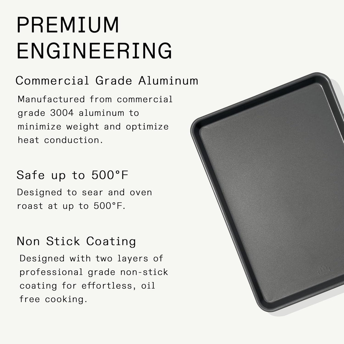 Made in Cookware - Sheet Pan (Non Stick) - Commercial Grade Aluminum Non Stick - Professional Bakeware