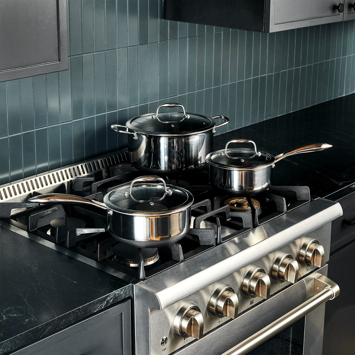 Hexclad 6-Piece Saucepan Set