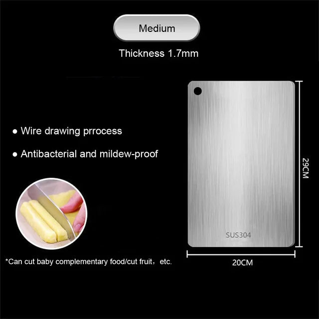 Double-Sided Stainless Steel Cutting Board