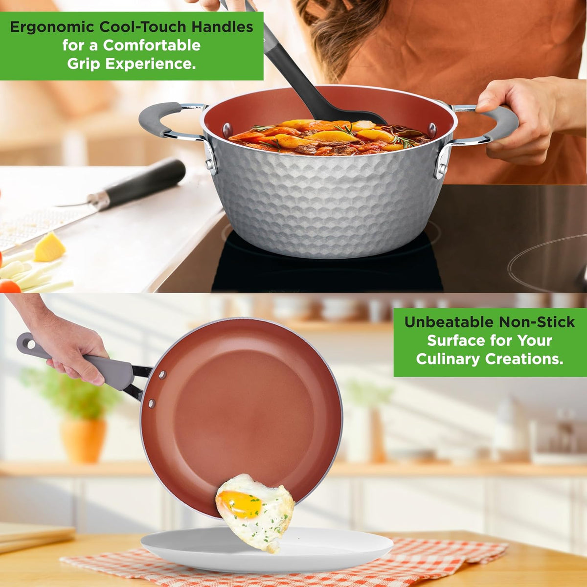 Transform Your Cooking Experience with This 11-Piece Nonstick Ceramic Cookware Set! 🍳✨ Perfect for Every Home Chef! 🥘💖