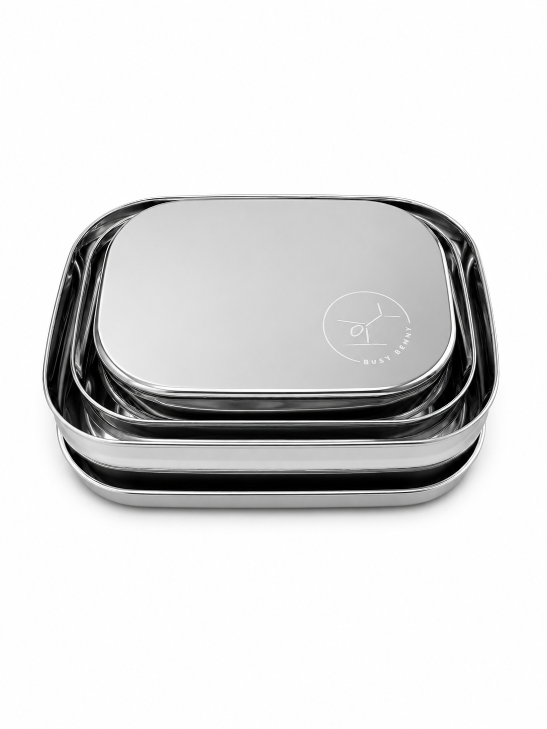 Nesting Stainless Steel Food Containers, Set of 3