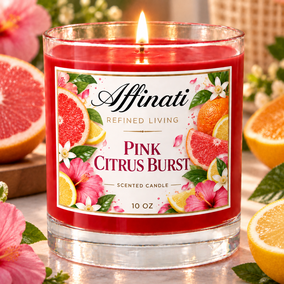 Pink Citrus Burst Candle