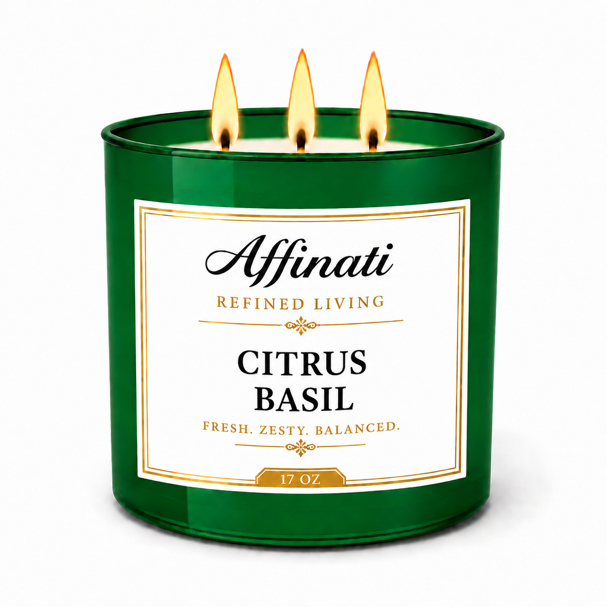 Citrus Basil Candle, 3-Wick
