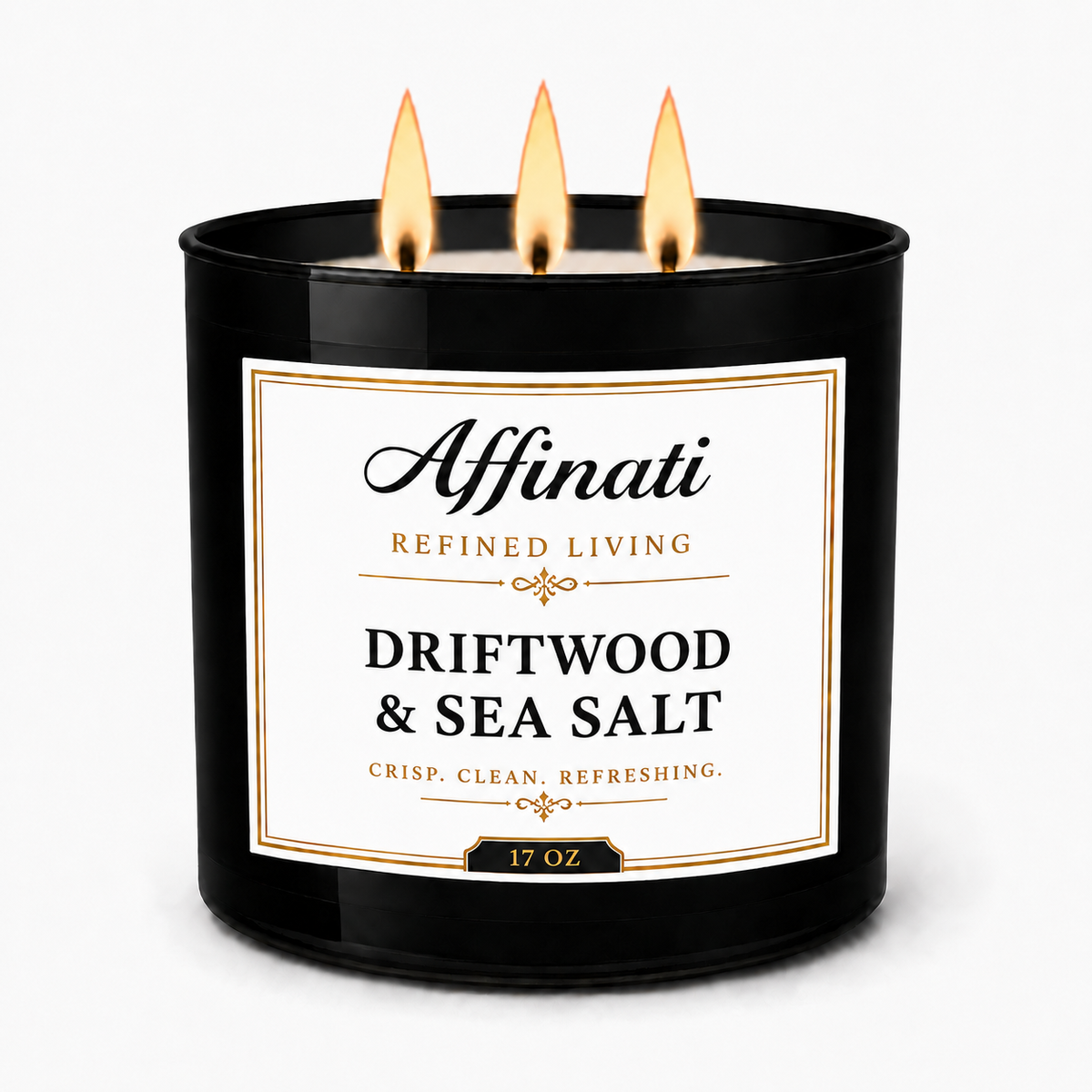 Driftwood & Sea Salt Candle, 3-Wick
