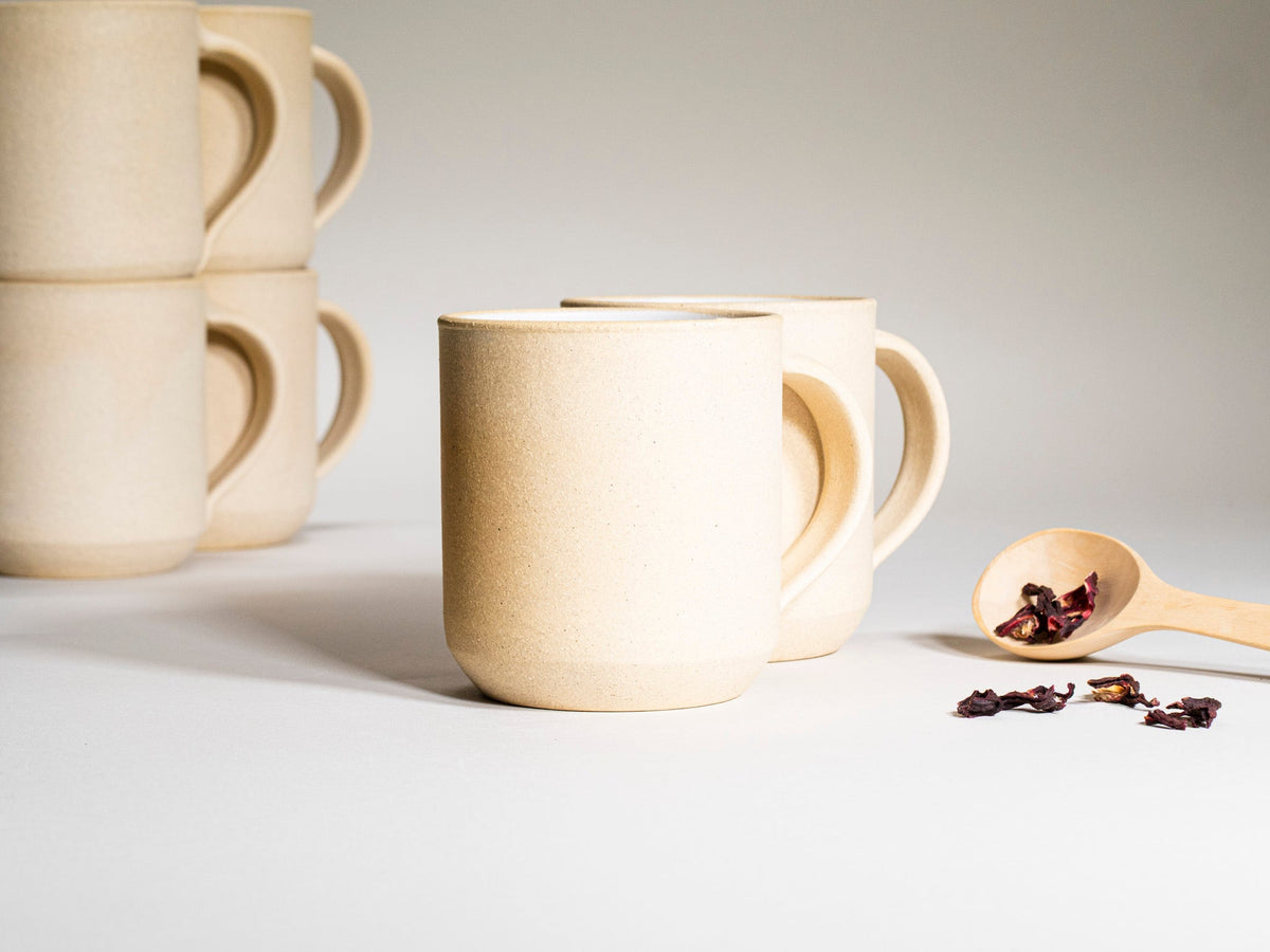 Creating Comfort Stoneware Mug, 14 oz, Sandy White