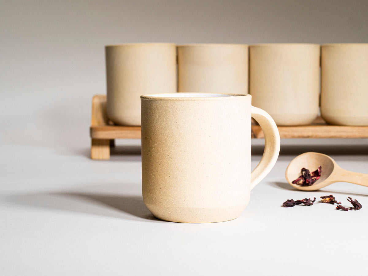 Creating Comfort Stoneware Mug, 14 oz, Sandy White