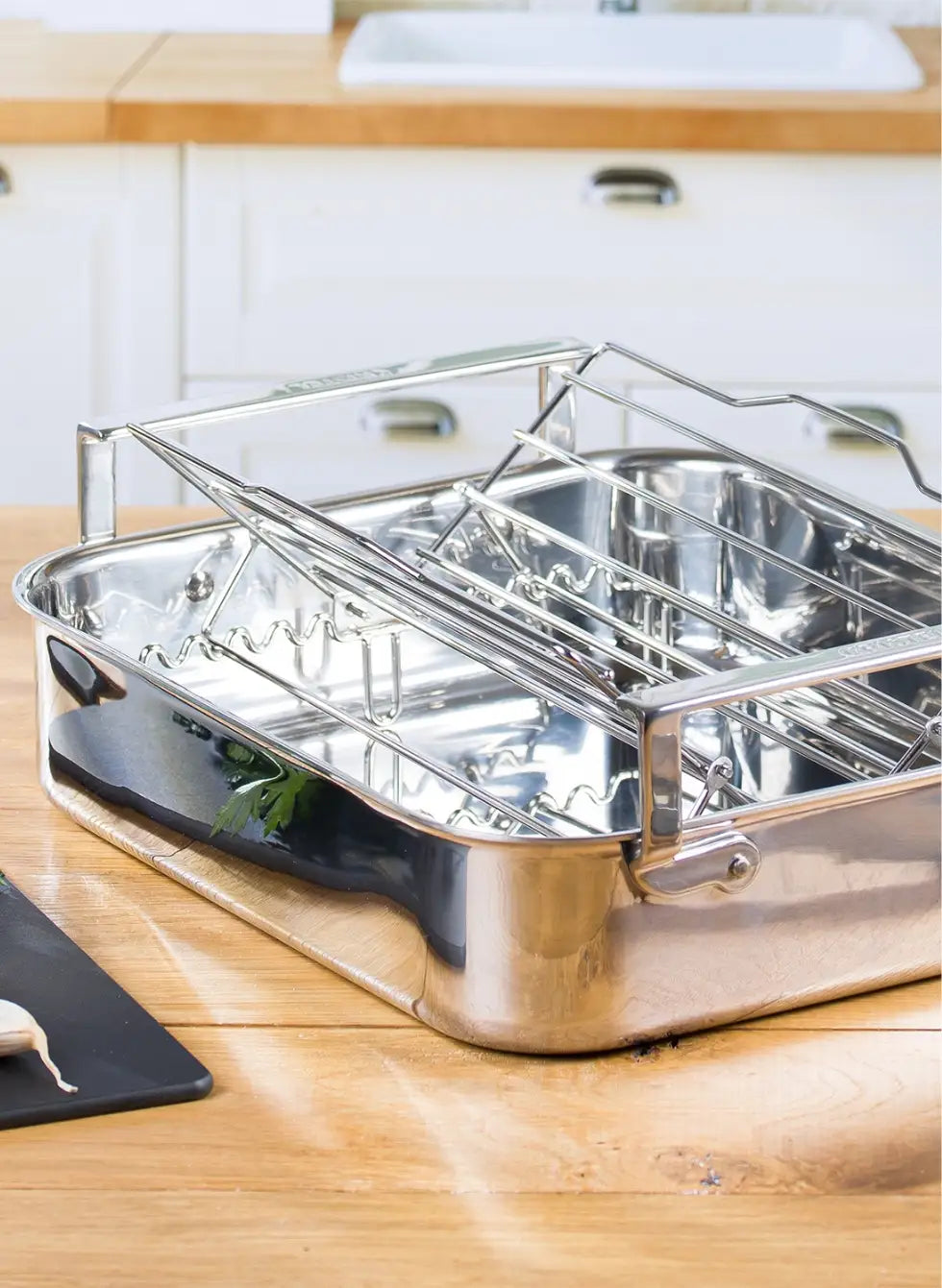 Cristel 3-Ply Stainless Steel Roaster with Rack