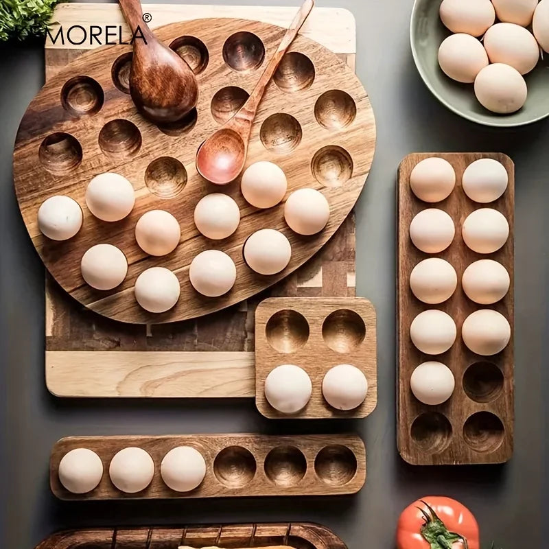 KEMORELA Wooden Egg Storage Organizer